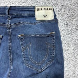 True Religion Jeans Womens 26 Jennie Curvy Skinny Stretch Denim Dark Girls Night
